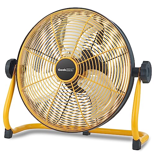 Geek Aire 12' Portable Battery Operated Fan with Metal...