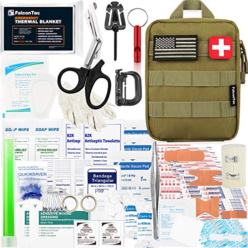 FalconTac 200 Pieces First Aid Kit IFAK Survival Kit Molle...