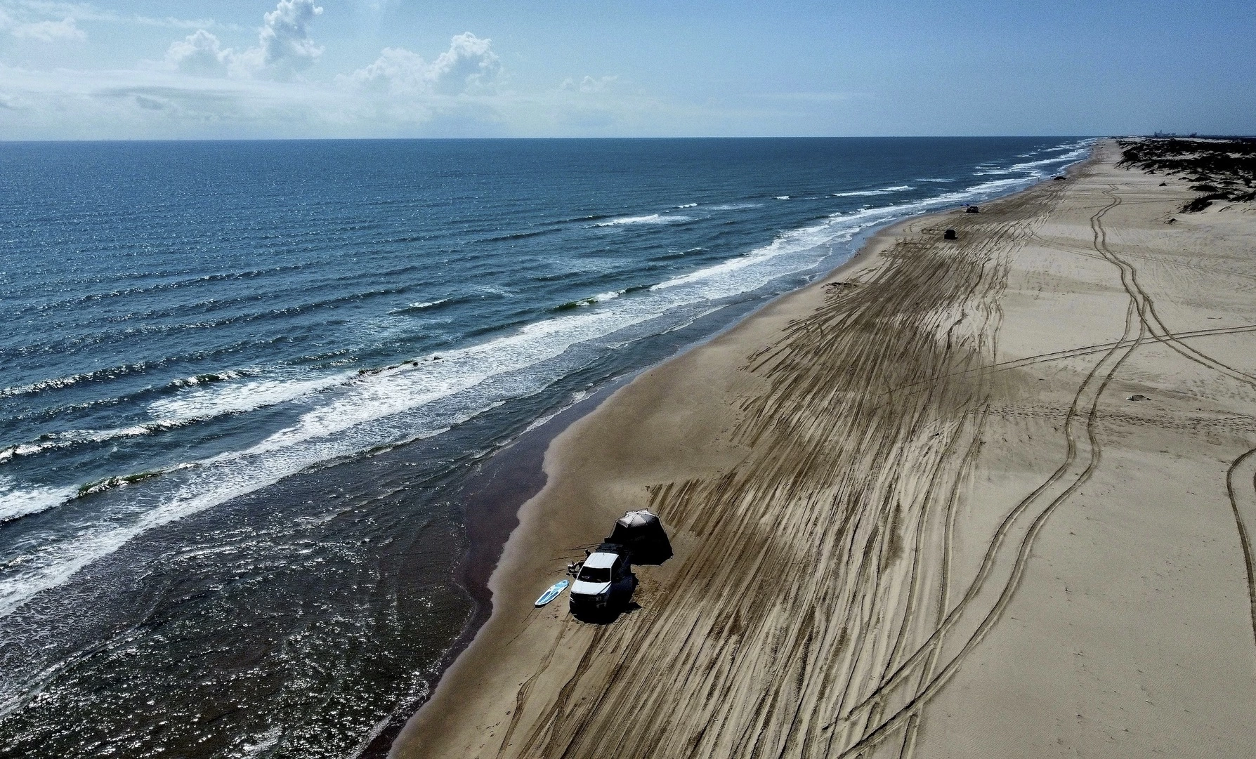 Driving and Camping on South Padre Island in Texas